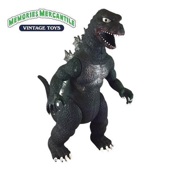 Vintage GODZILLA 13" Action Figure Articulated Green Imperial Toy Toho 1985 - Picture 1 of 8